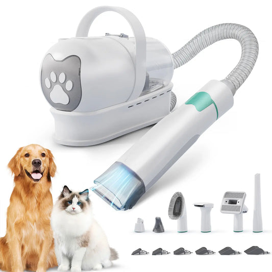 Pet Groomer 7-in-1 Grooming Vacuum for Dogs，Attachments forShedding Groomingand Pet Care